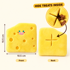 Cheese Treat-Hiding Crinkle Dog Toy
